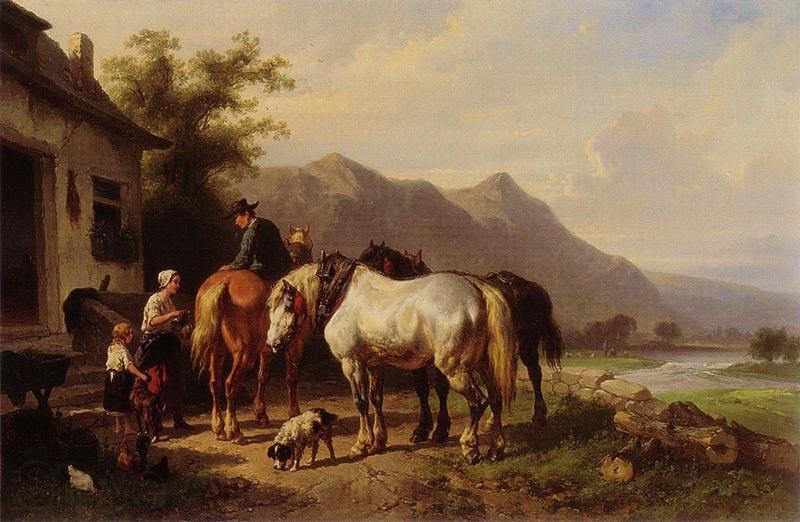 Wouterus Verschuur The refreshment Norge oil painting art